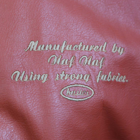 NAF NAF France Men's Leather Jacket VTG L RARE - Picture 3 of 8